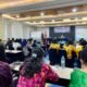 Kepala Bidang Pengendalian Penyakit (P2) Dinas Kesehatan Mimika, Linus Dumatubun saat membuka kegitan.